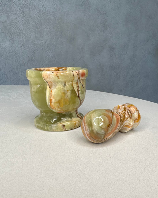 GREEN ONYX MORTAR & PESTLE 02