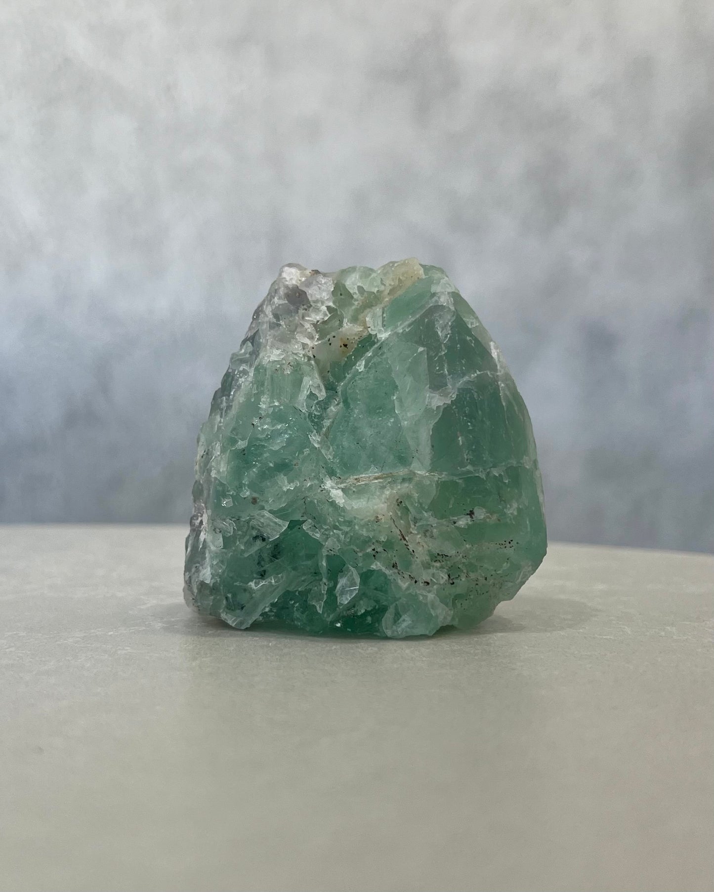 RAINBOW / GREEN FLUORITE RAW CHUNK 01
