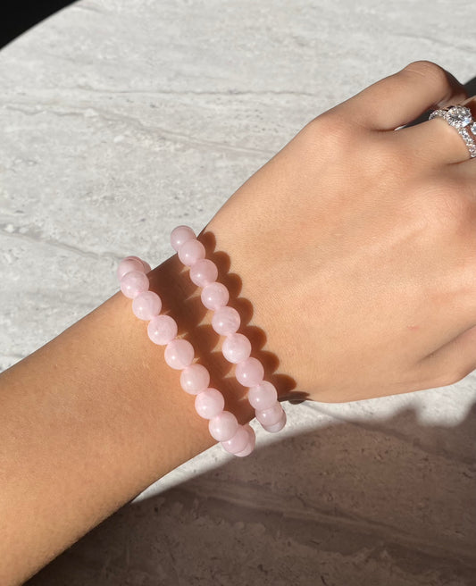 ROSE QUARTZ BEADS BRACELET