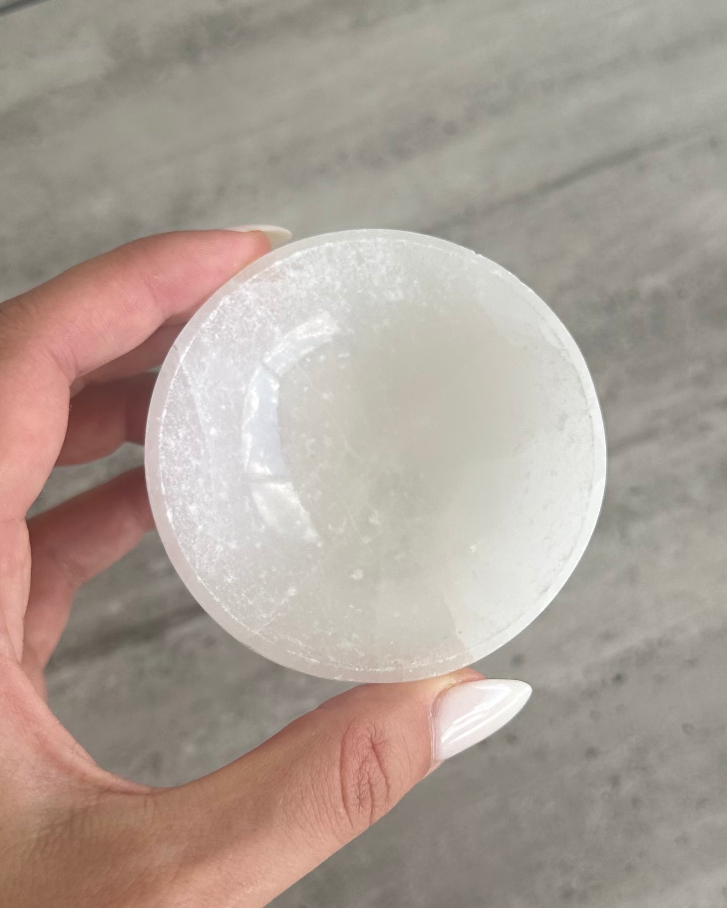 LARGE SELENITE CHARGING CIRCLE BOWL