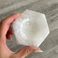 LARGE SELENITE CHARGING HEXAGON BOWL