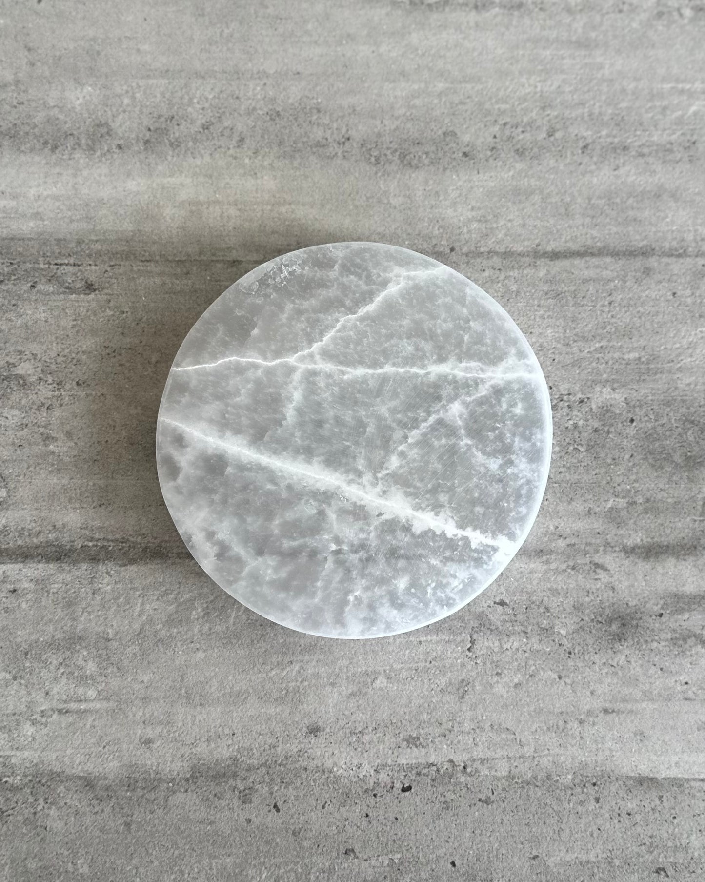 LARGE SELENITE CHARGING PLATE ROUND