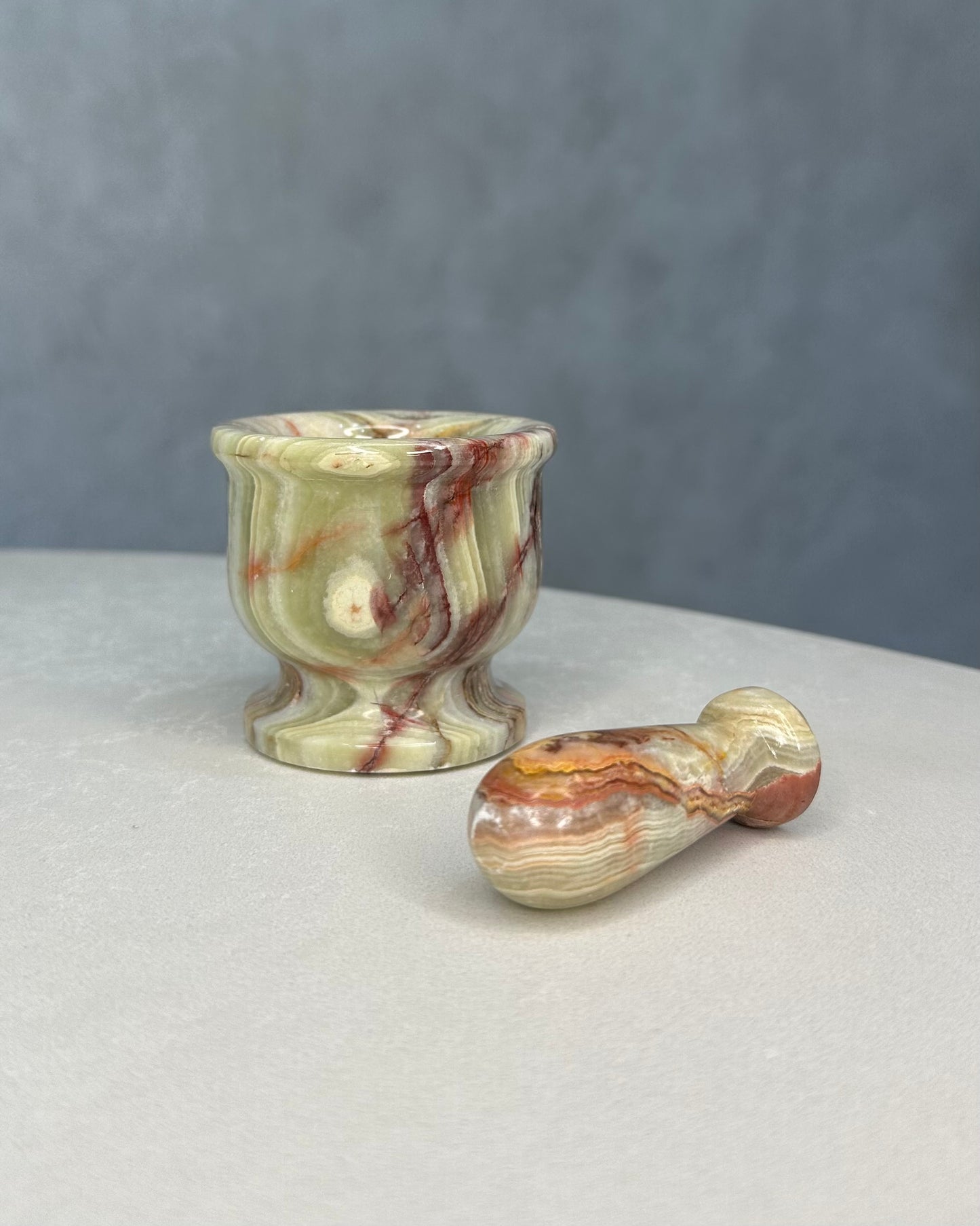 GREEN ONYX MORTAR & PESTLE 01
