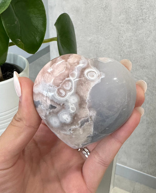 FLOWER AGATE HEART 01