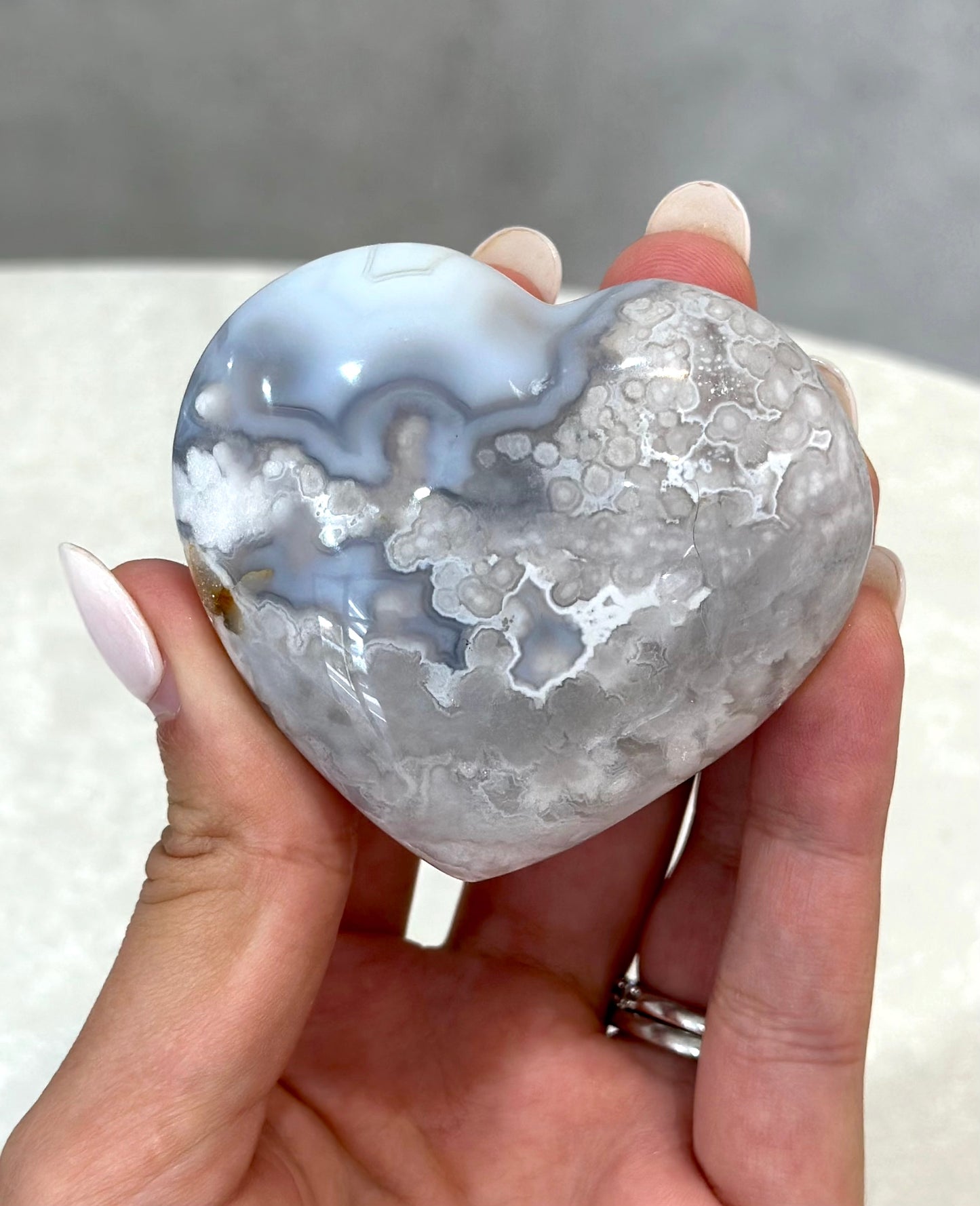 FLOWER AGATE HEART 02