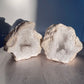 XL CLEAR QUARTZ GEODE CAVES PAIR 03