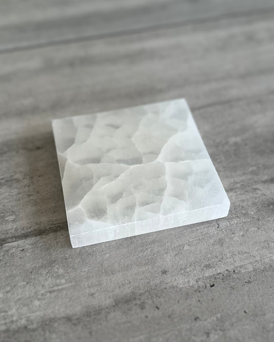 LARGE SELENITE CHARGING PLATE SQUARE