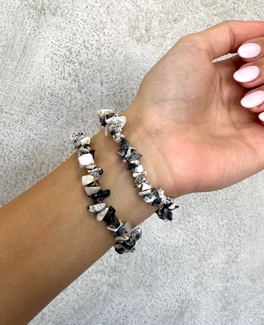 DENDRITIC AGATE CHIPS BRACELET