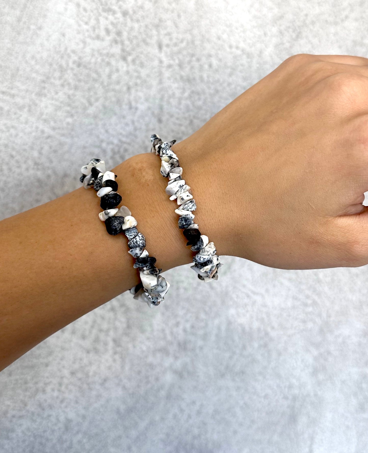 DENDRITIC AGATE CHIPS BRACELET