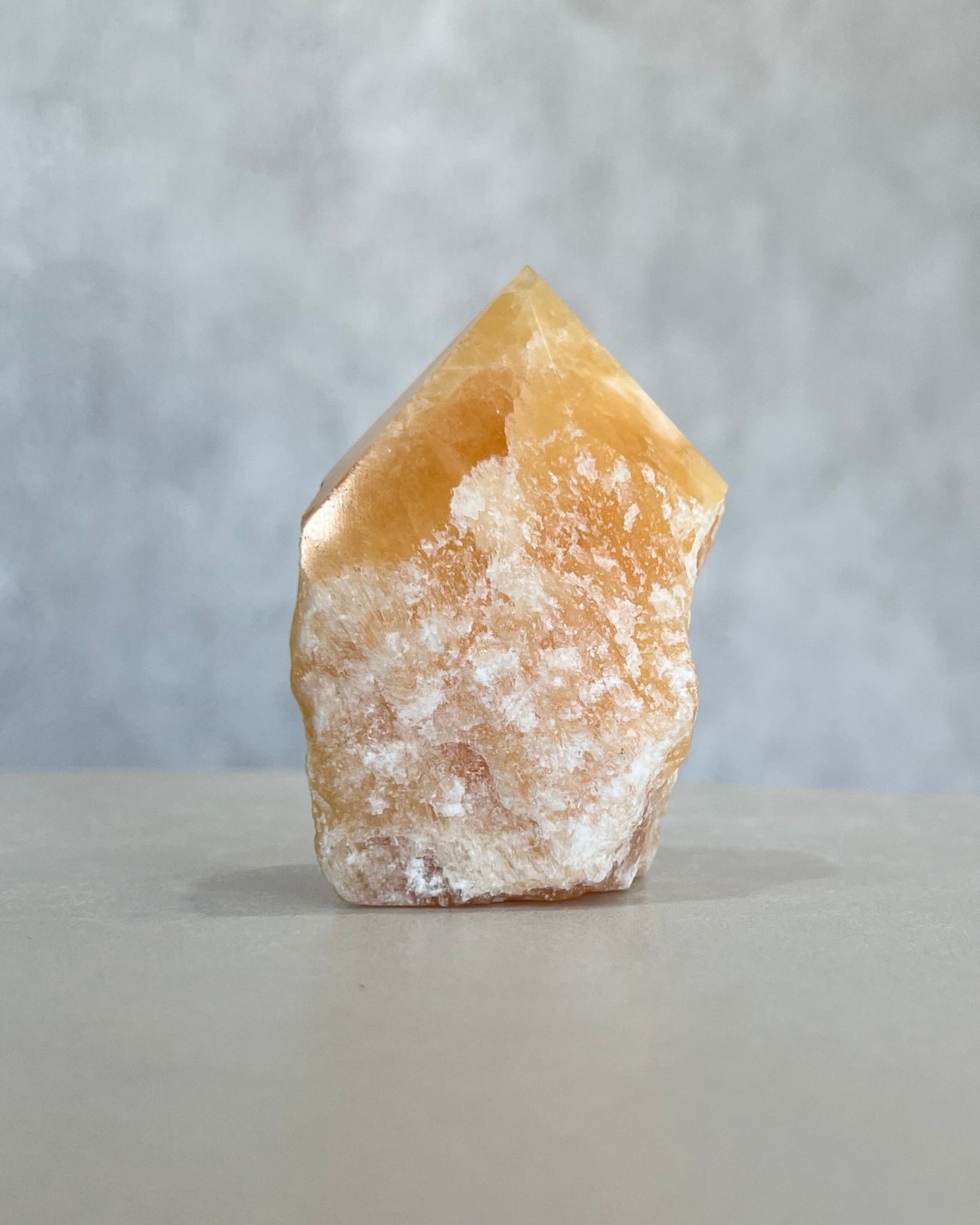 ORANGE CALCITE POINT 02