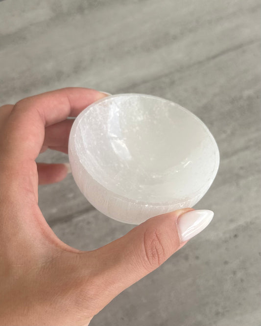 LARGE SELENITE CHARGING CIRCLE BOWL