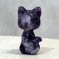 FLUORITE CAT CARVING