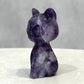 FLUORITE CAT CARVING