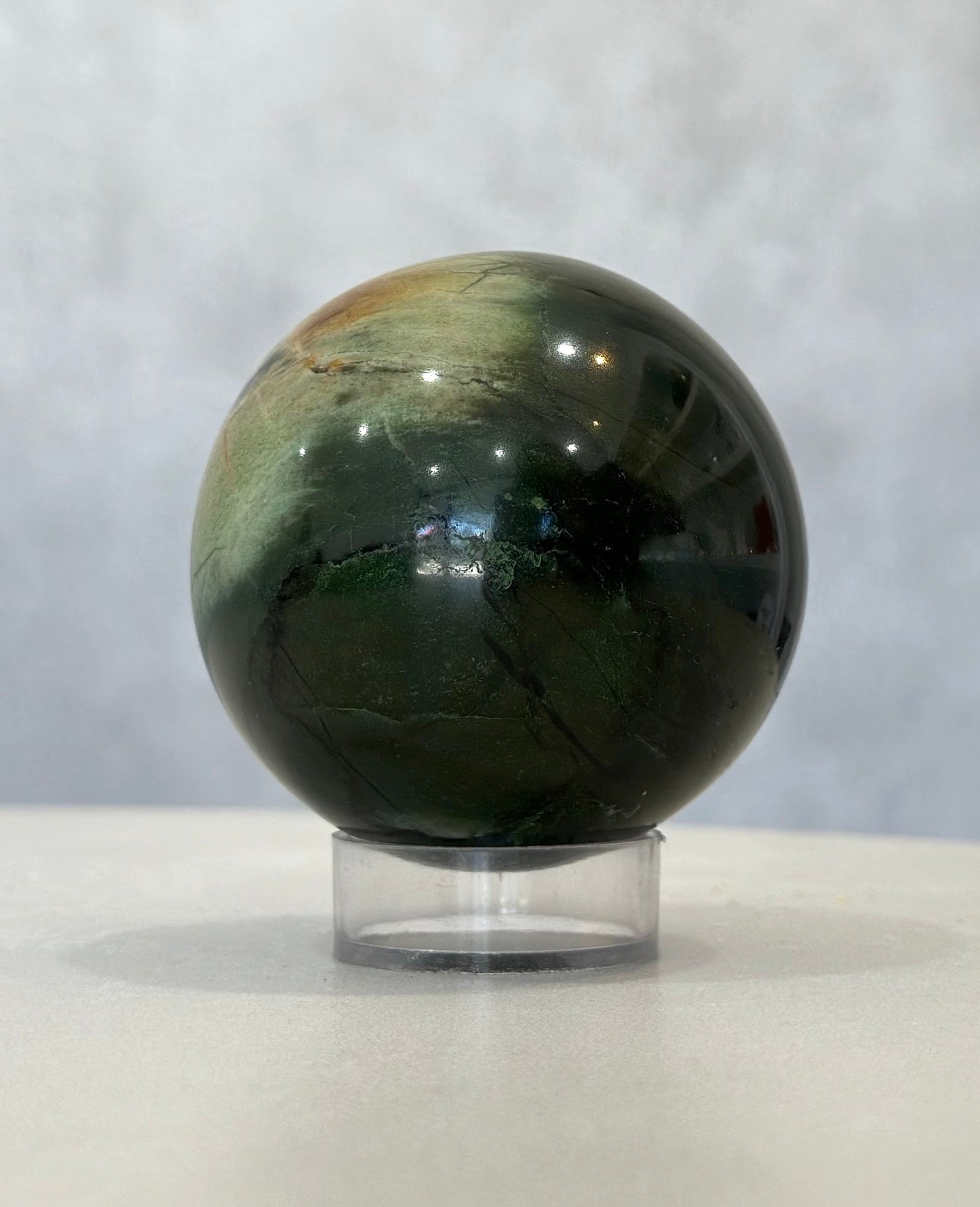 GREEN JASPER SPHERE 01