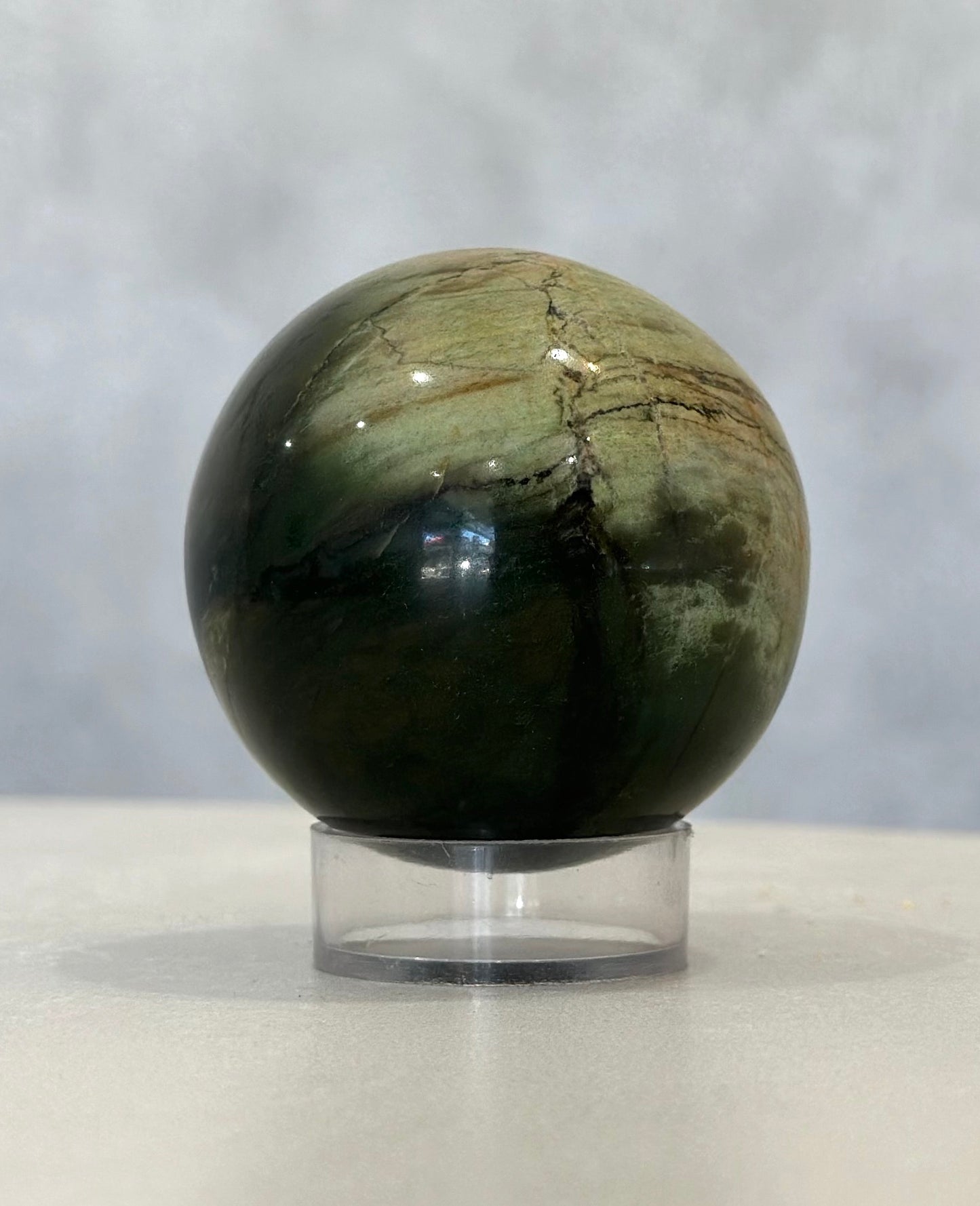 GREEN JASPER SPHERE 02