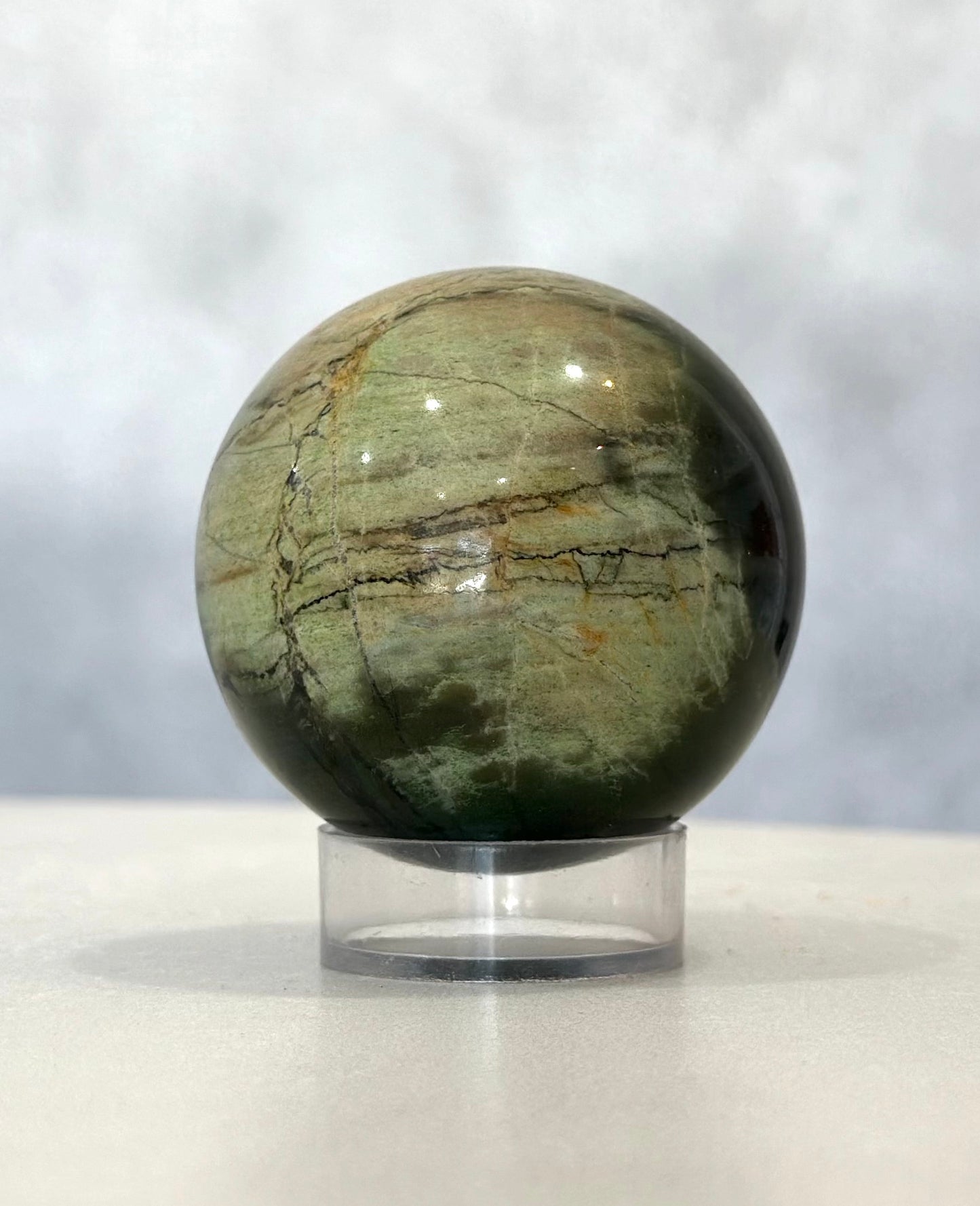 GREEN JASPER SPHERE 02