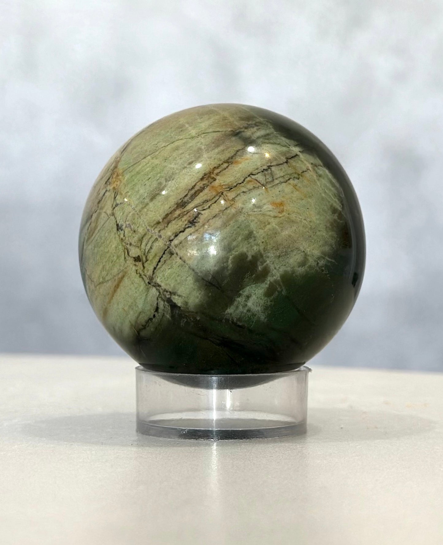 GREEN JASPER SPHERE 02