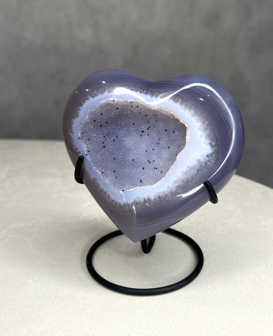 AGATE DRUZY HEART 01