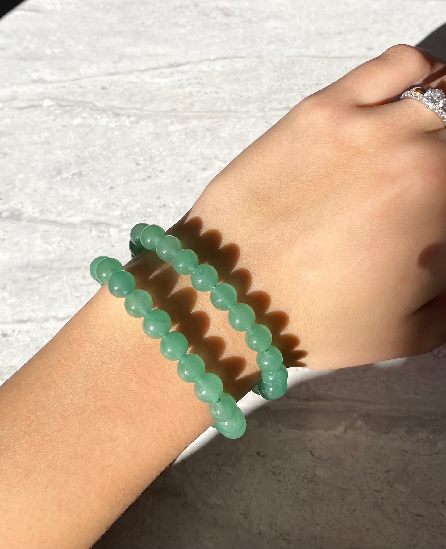 GREEN AVENTURINE BEADS BRACELET