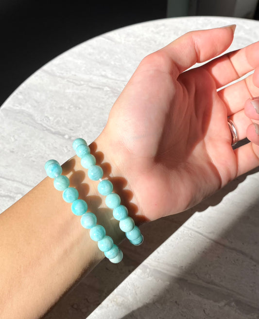 AMAZONITE BEADS BRACELET