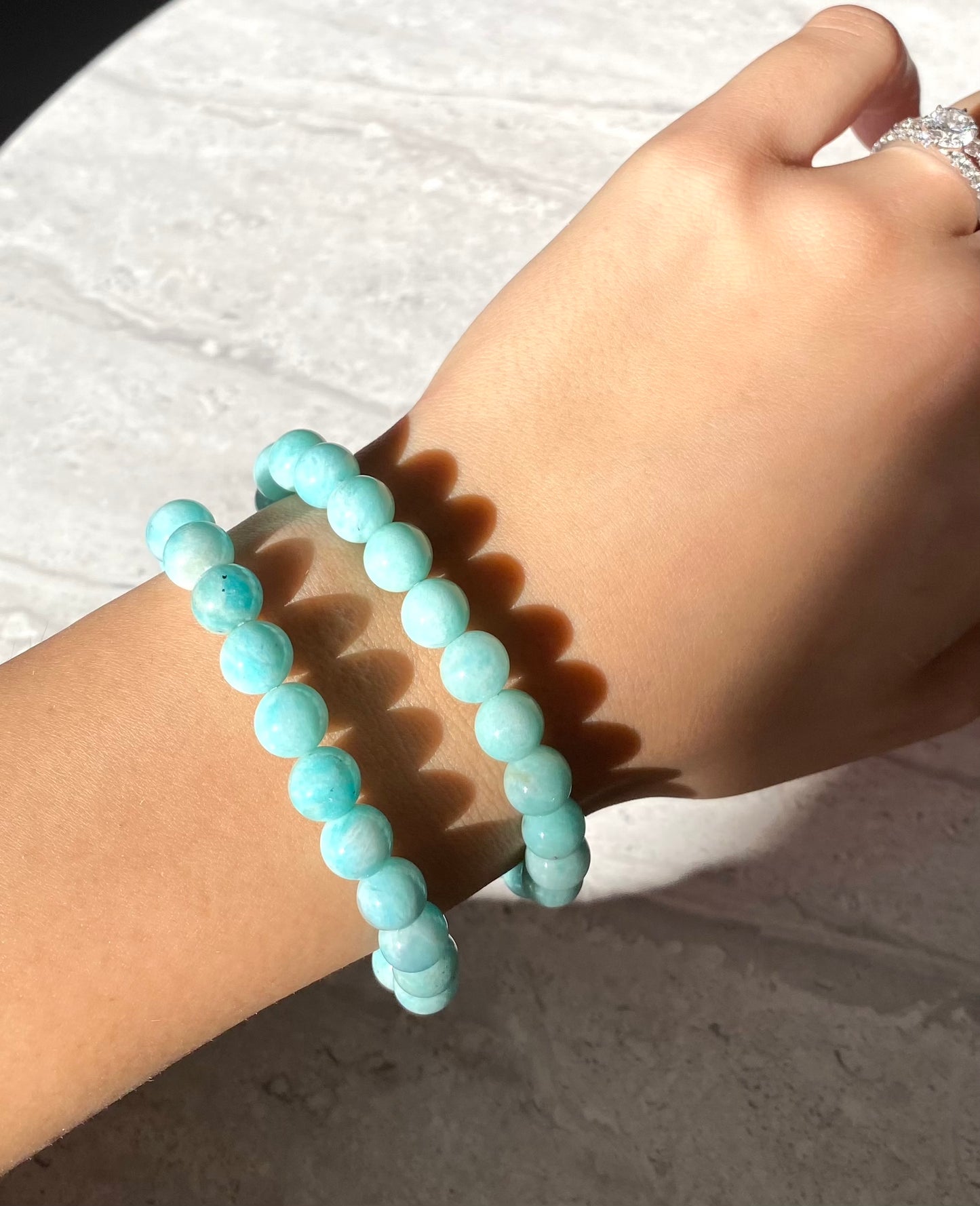 AMAZONITE BEADS BRACELET