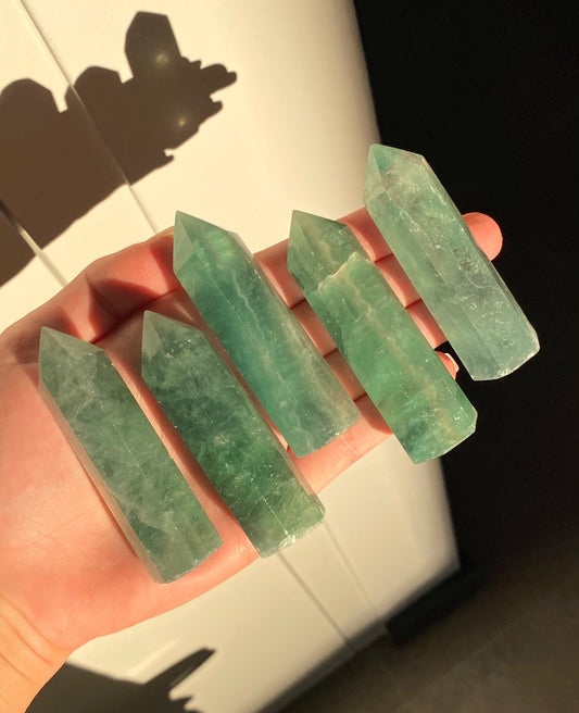 GREEN FLUORITE POINTS