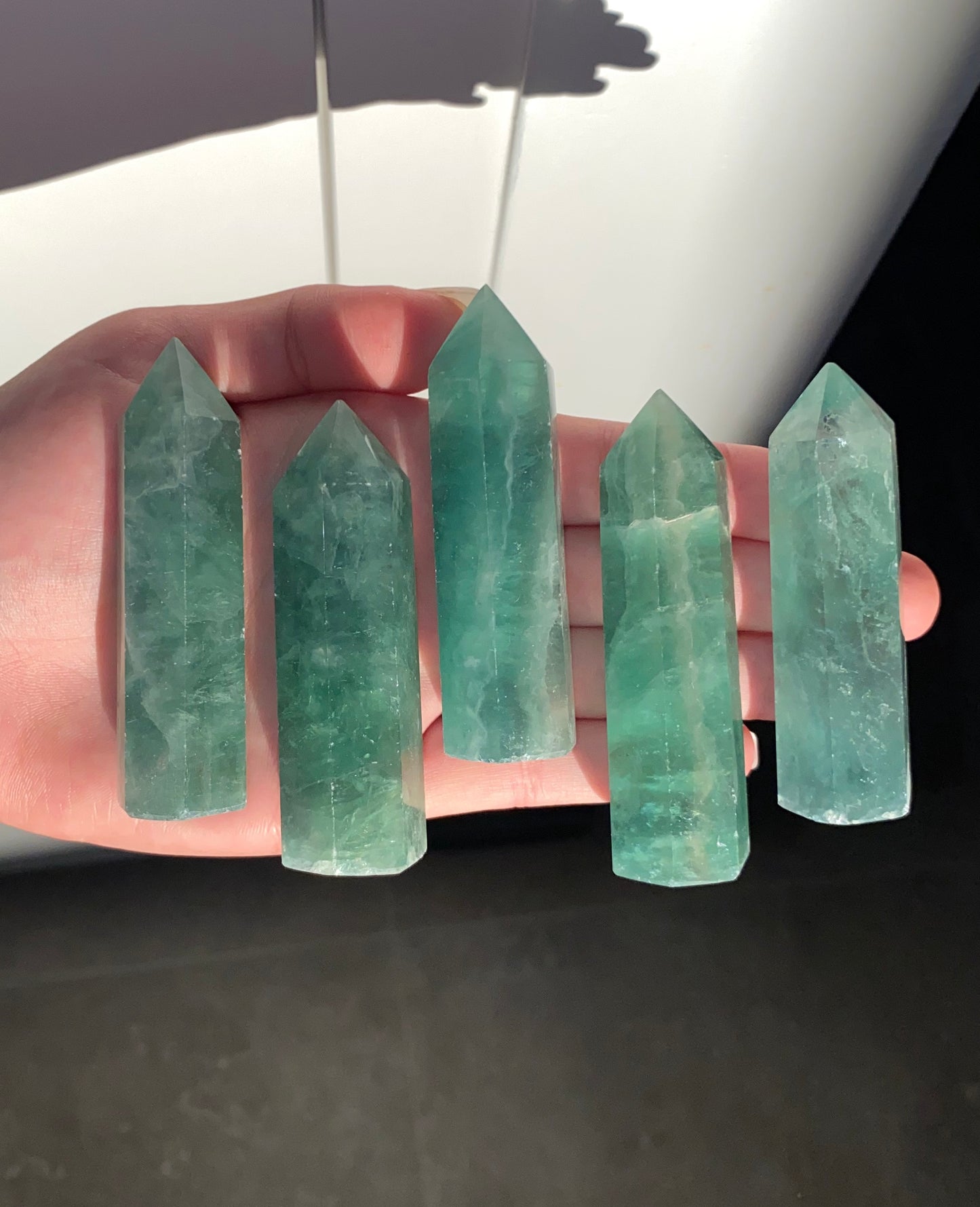 GREEN FLUORITE POINTS