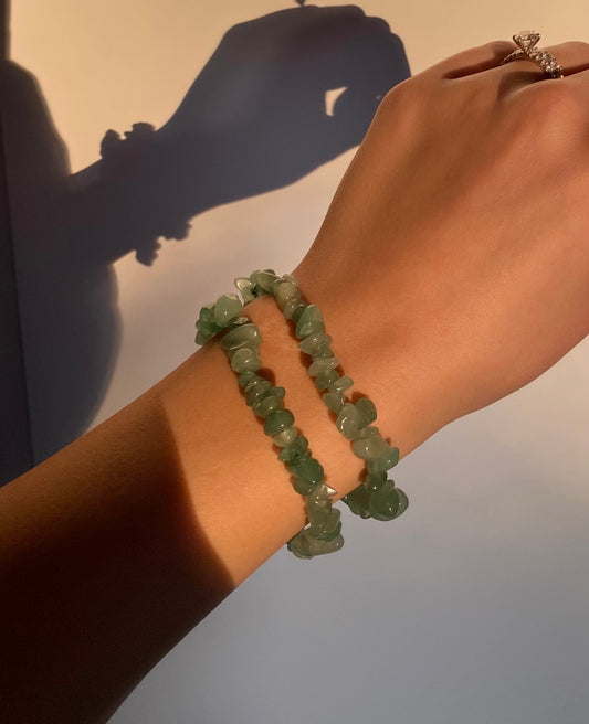 GREEN AVENTURINE CHIPS BRACELET