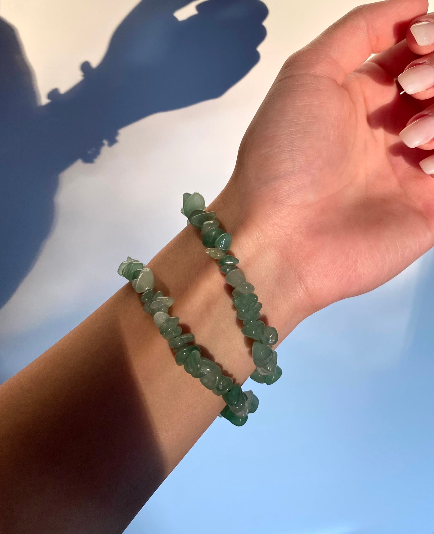 GREEN AVENTURINE CHIPS BRACELET