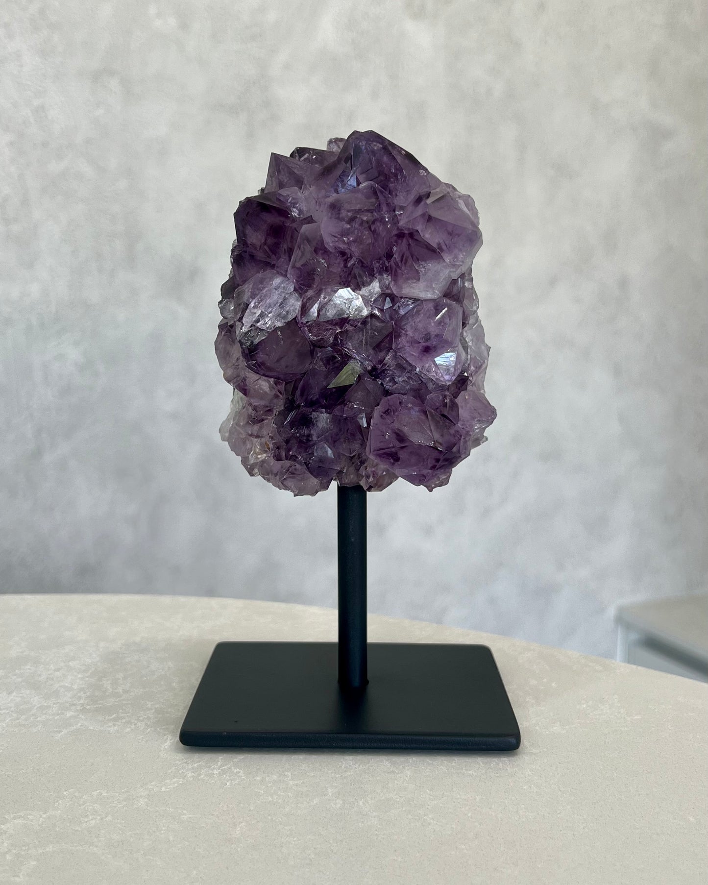 AMETHYST CLUSTER ON STAND 02