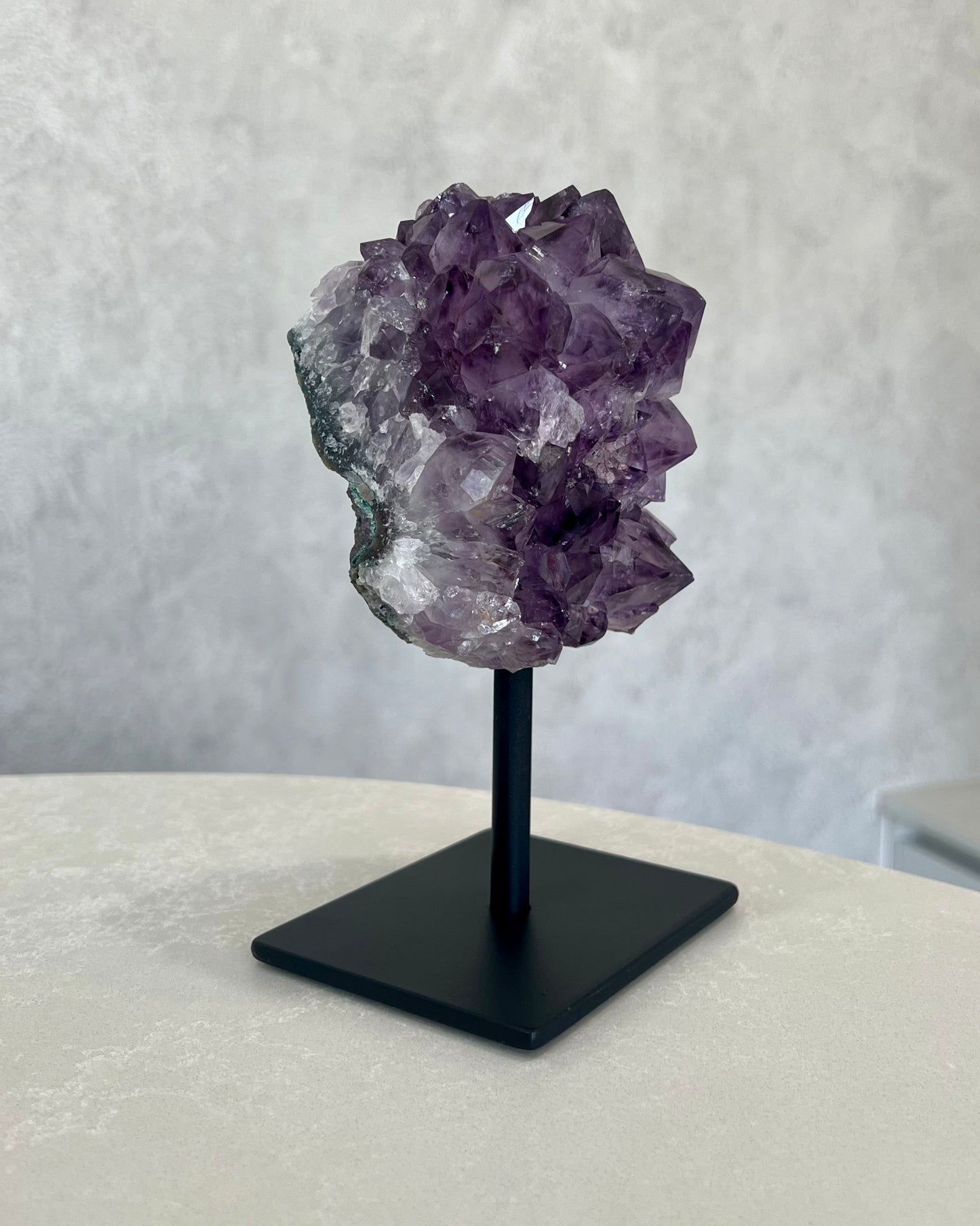 AMETHYST CLUSTER ON STAND 02