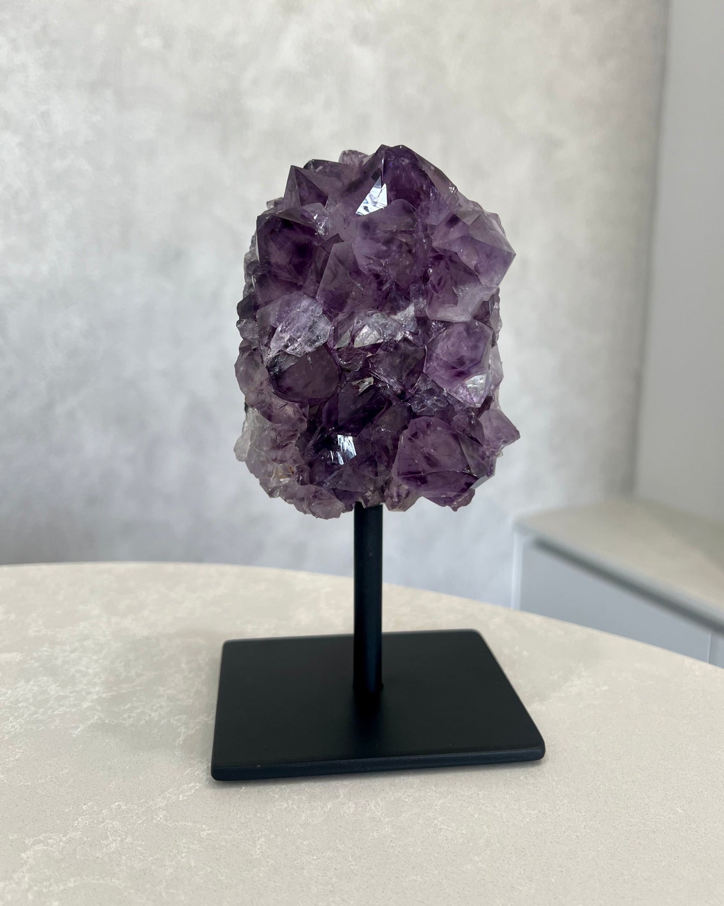 AMETHYST CLUSTER ON STAND 02