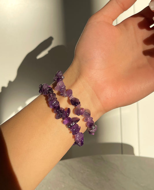 AMETHYST CHIPS BRACELET