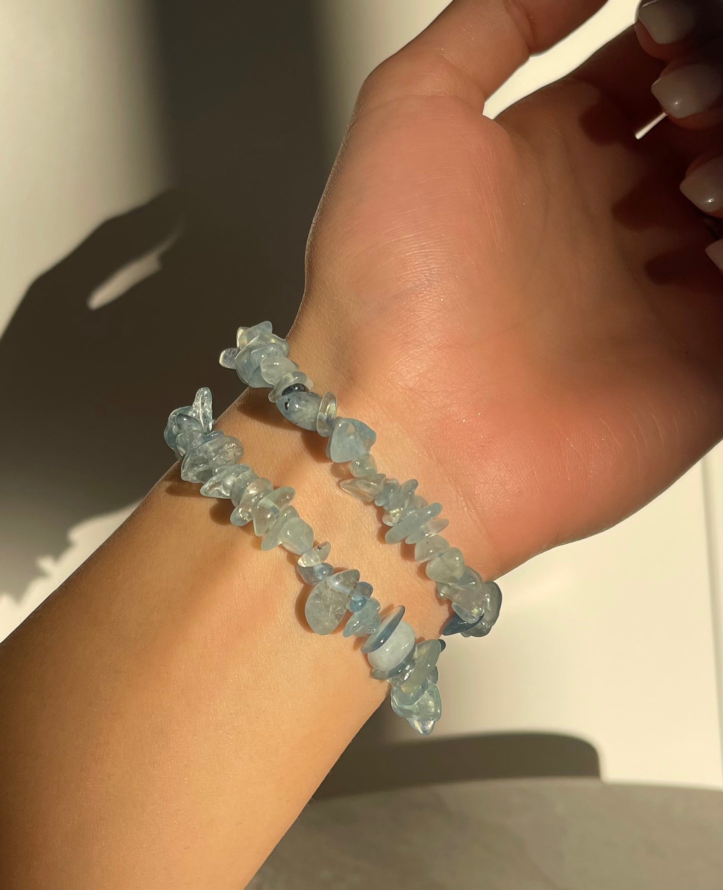 AQUAMARINE CHIPS BRACELET