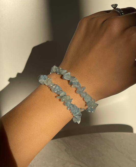 AQUAMARINE CHIPS BRACELET