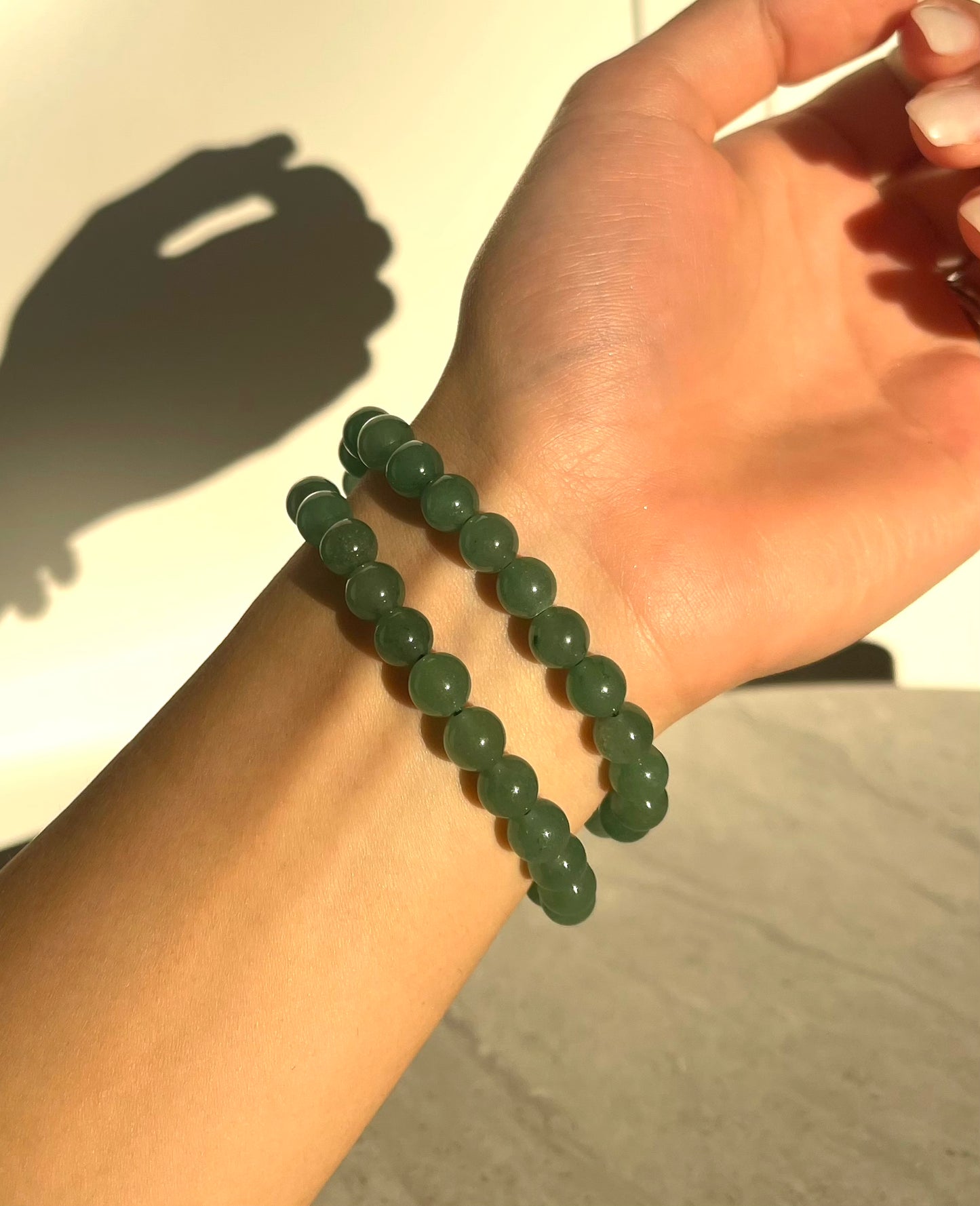 GREEN AVENTURINE BEADS BRACELET