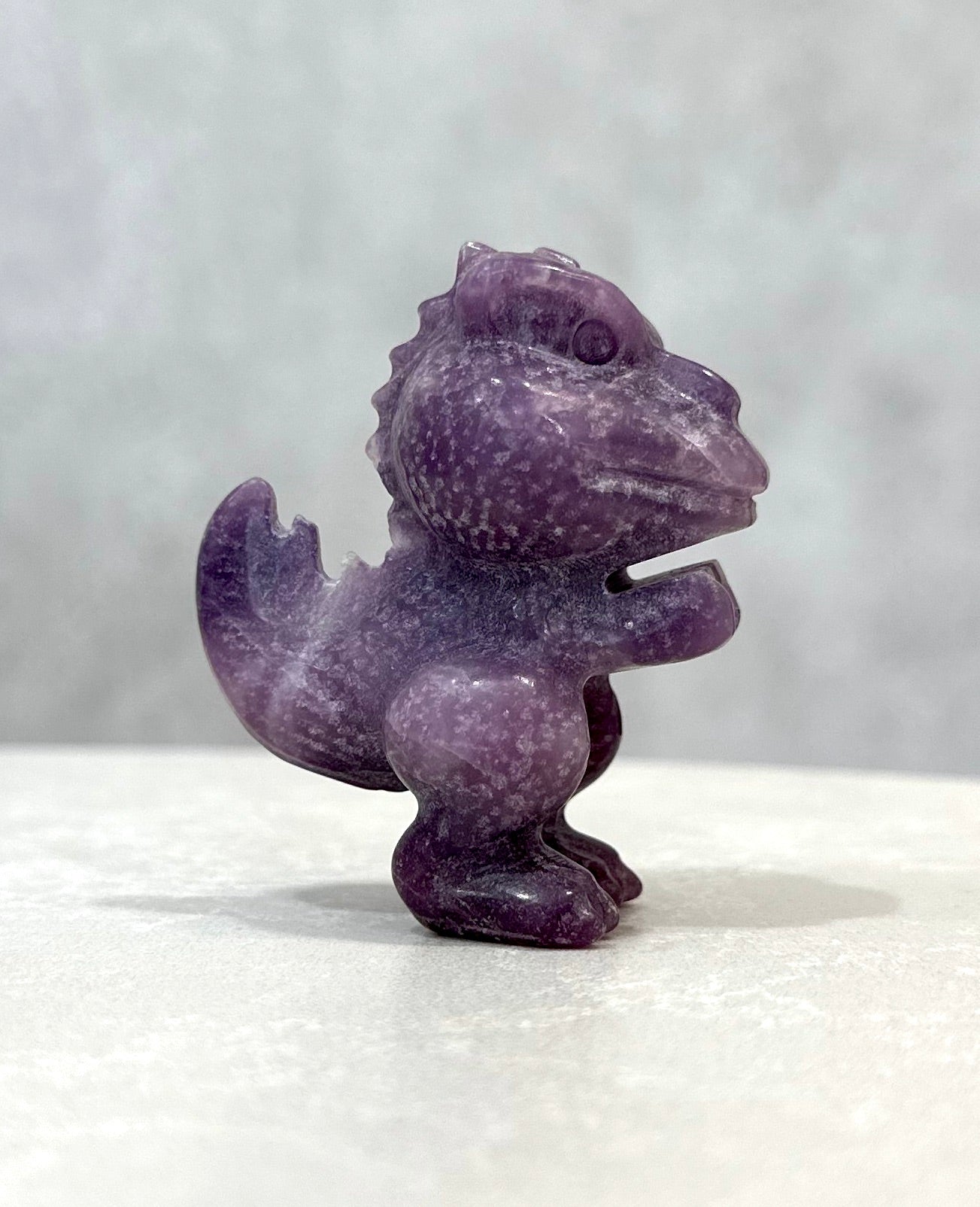 LEPIDOLITE DINOSAUR CARVING