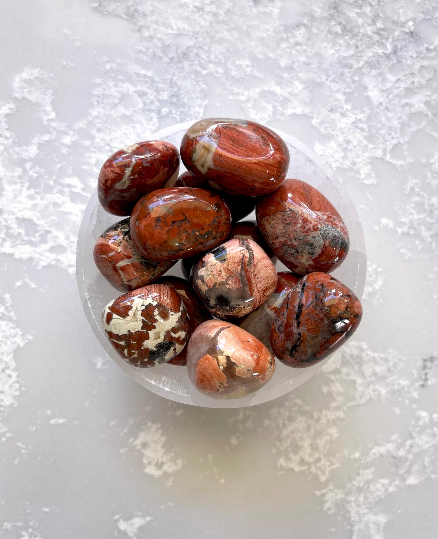 RED SILVER LEAF JASPER TUMBLE